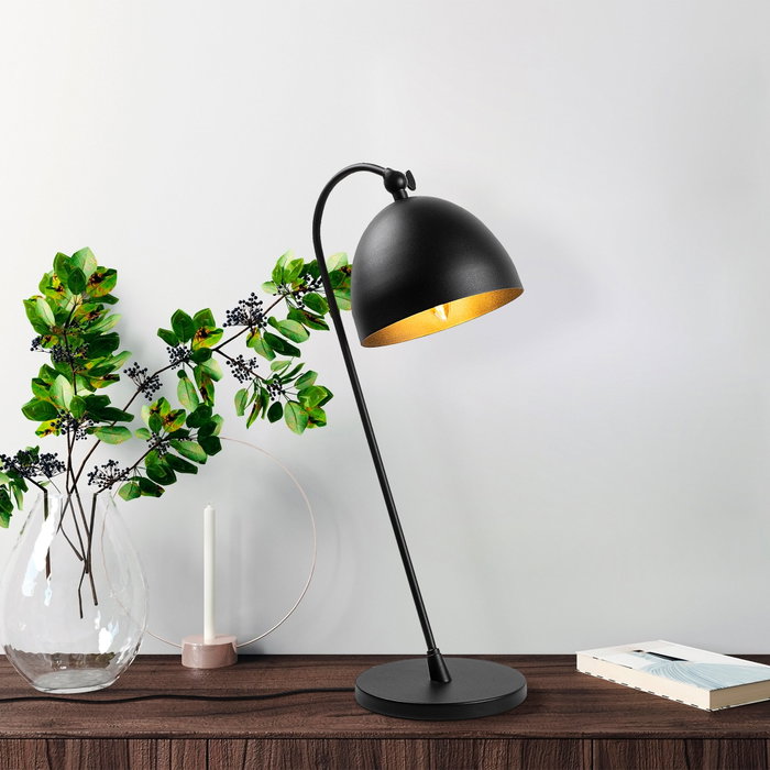 Opviq Acuka - 12292 Lámpara de mesa Negro y dorado